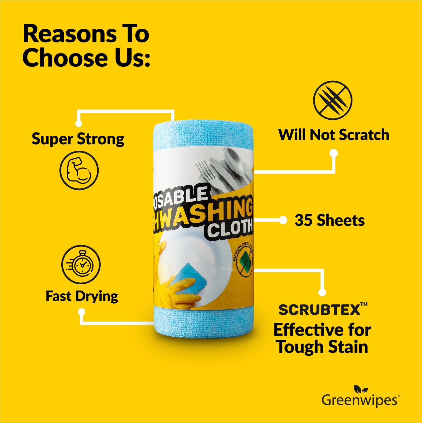 Greenwipes Disposable Dishwashing Cloth