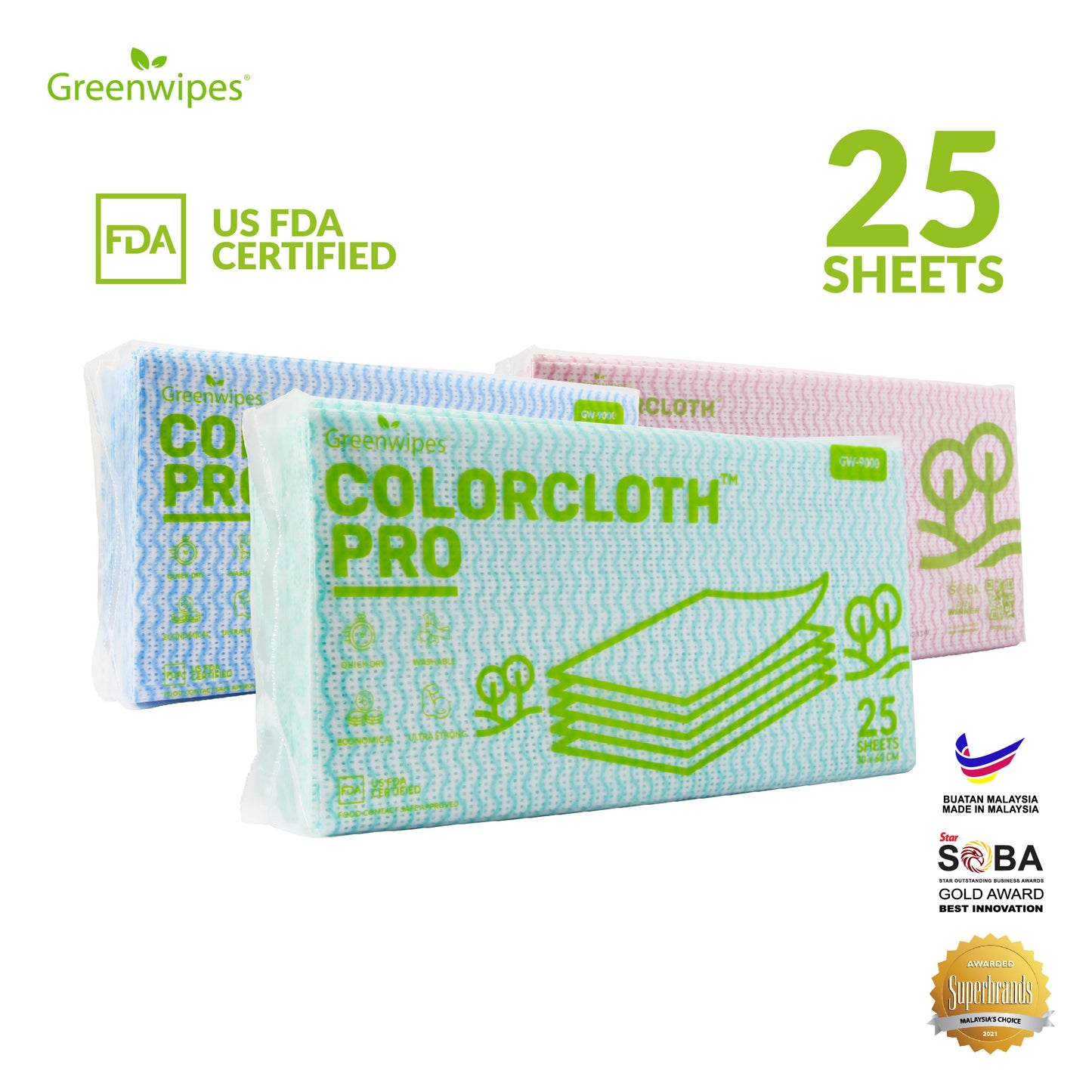GW-9000 Greenwipes® ColorCloth™ Pro