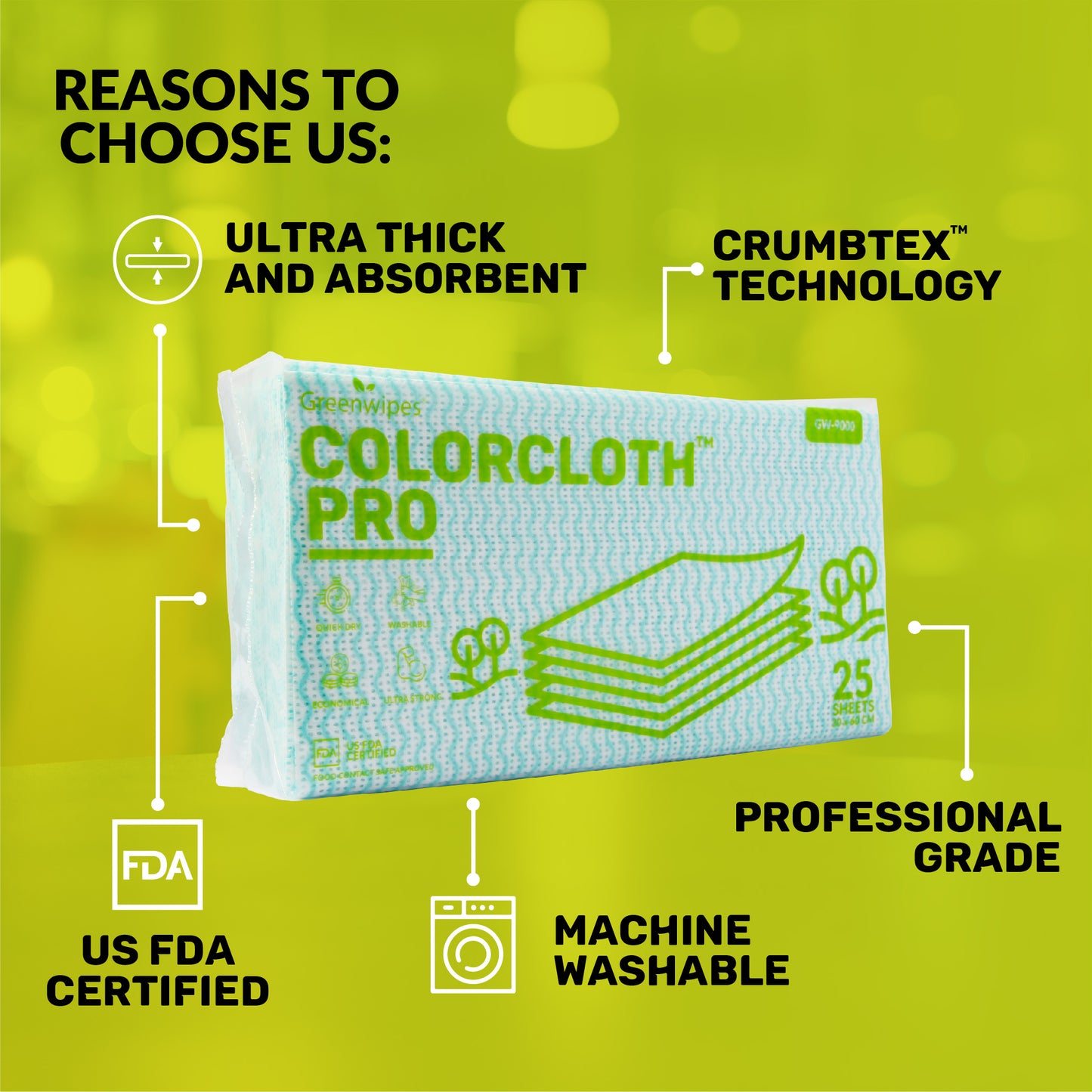 GW-9000 Greenwipes® ColorCloth™ Pro
