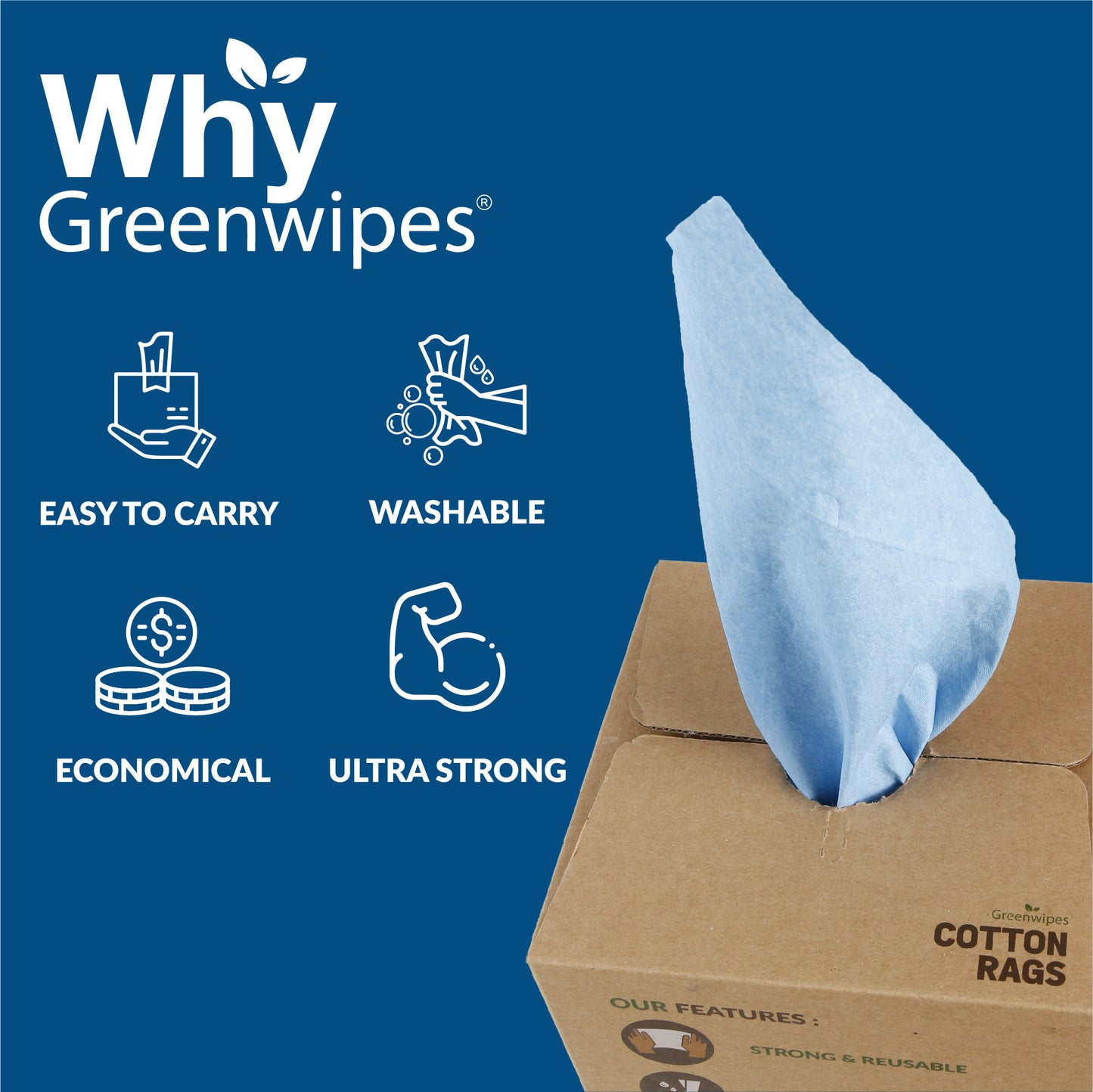 GW-1108 Greenwipes® Cotton Rags Jumbo