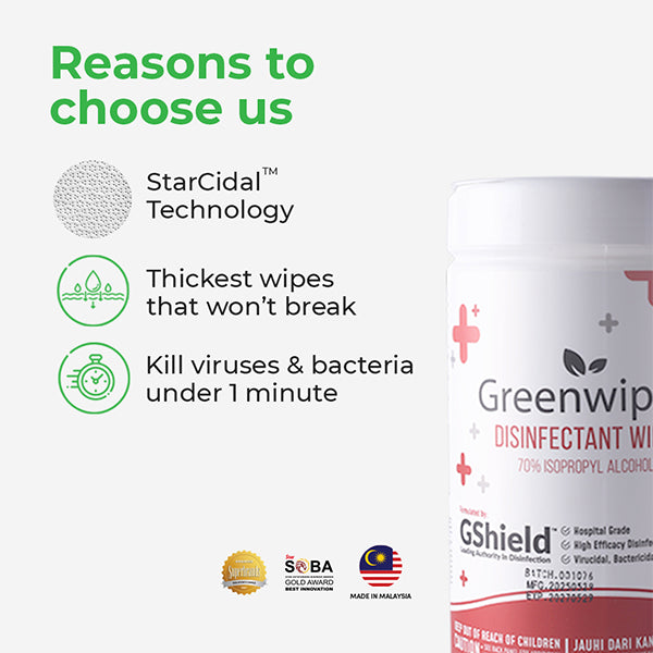 Greenwipes® MD-7030 Disinfectant Wipes (70% Alcohol)