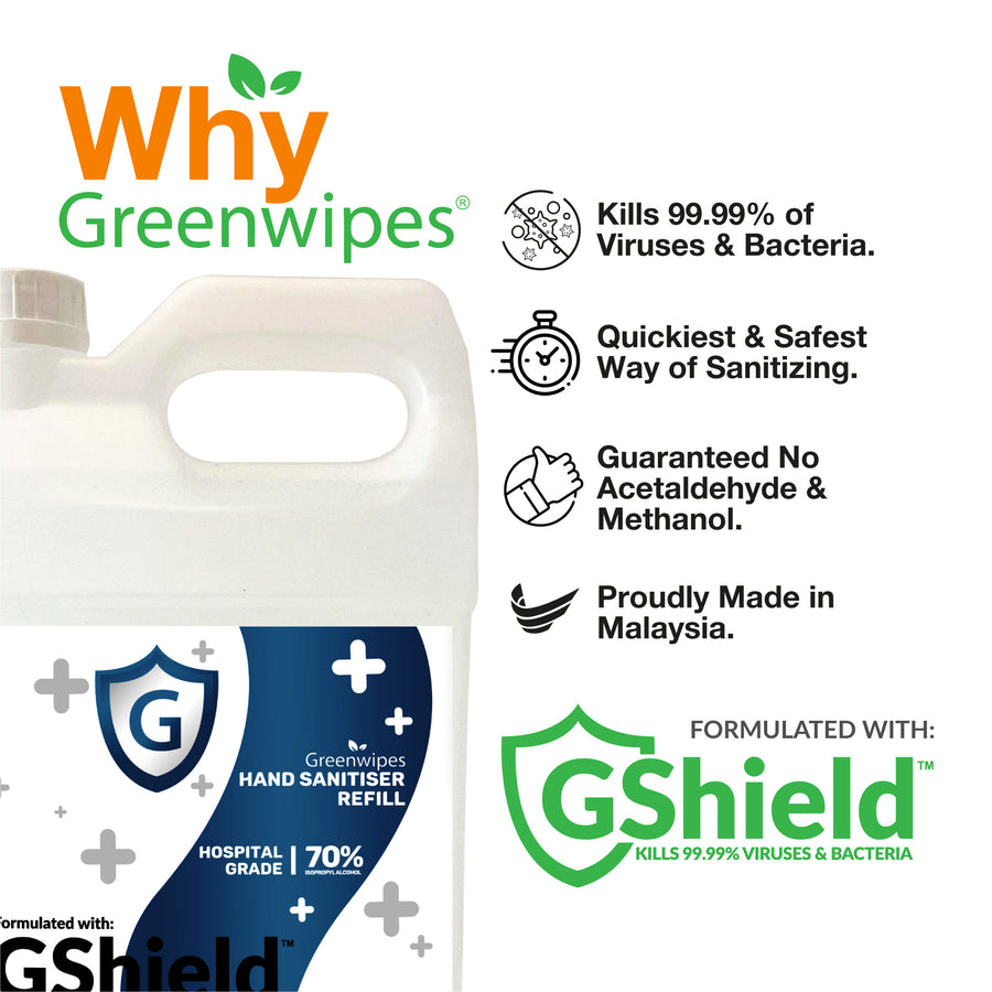Greenwipes® GSS-100-S-R5L Hand Sanitiser Refill (5L)
