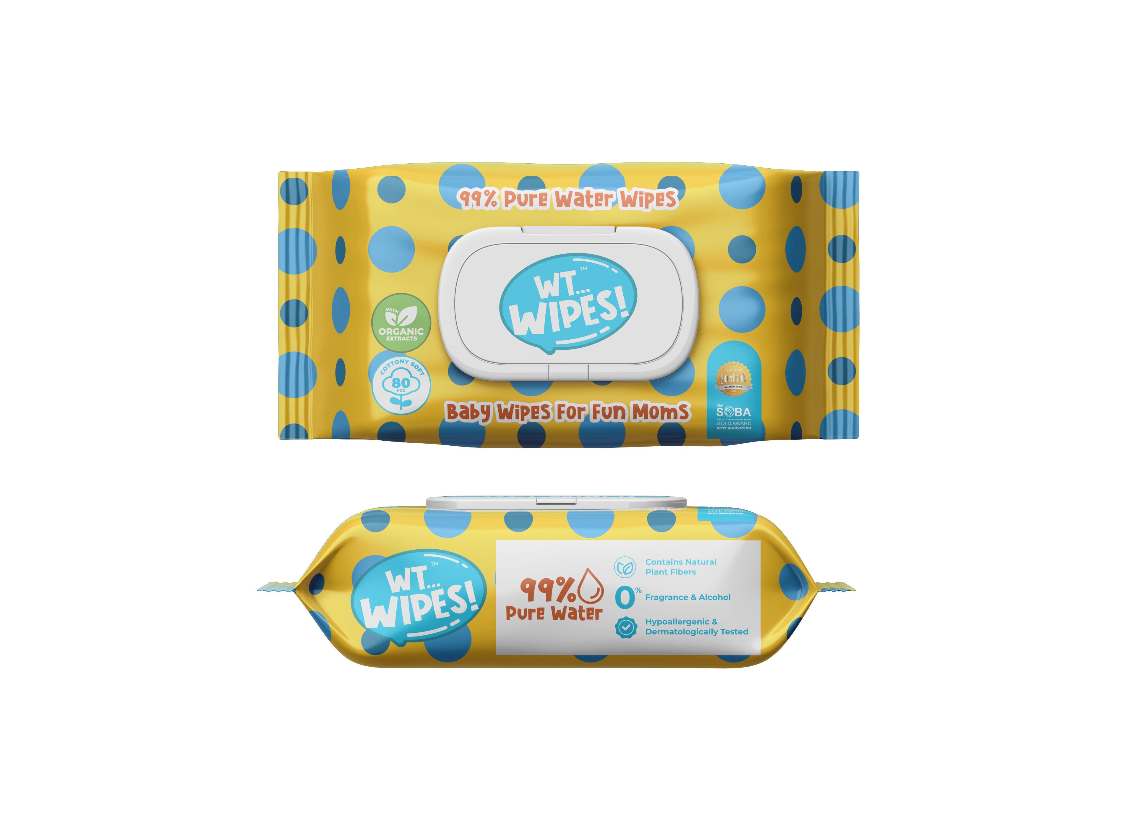 Wiggle Tickle WT Wipes - 80 Sheets