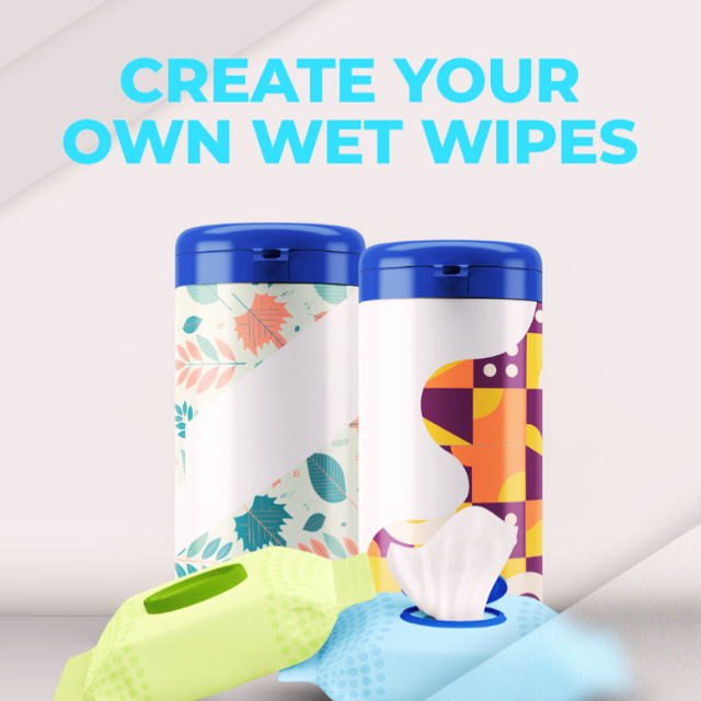 Private Label Wet Wipes - Hand Wipes - 60 Sheets